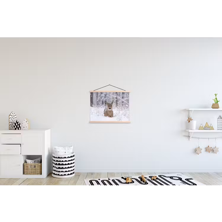 Schoolplaat - Hert - Sneeuw - Bos - Dieren - Vertederend — 3
