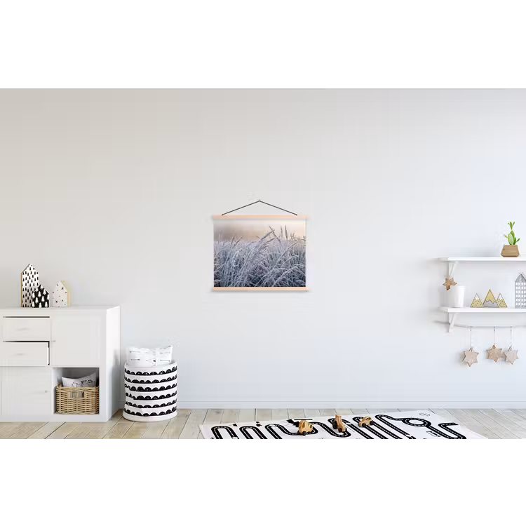Schoolplaat - Rijp - Gras - Kristallen - Winter - Minimalistisch — 3
