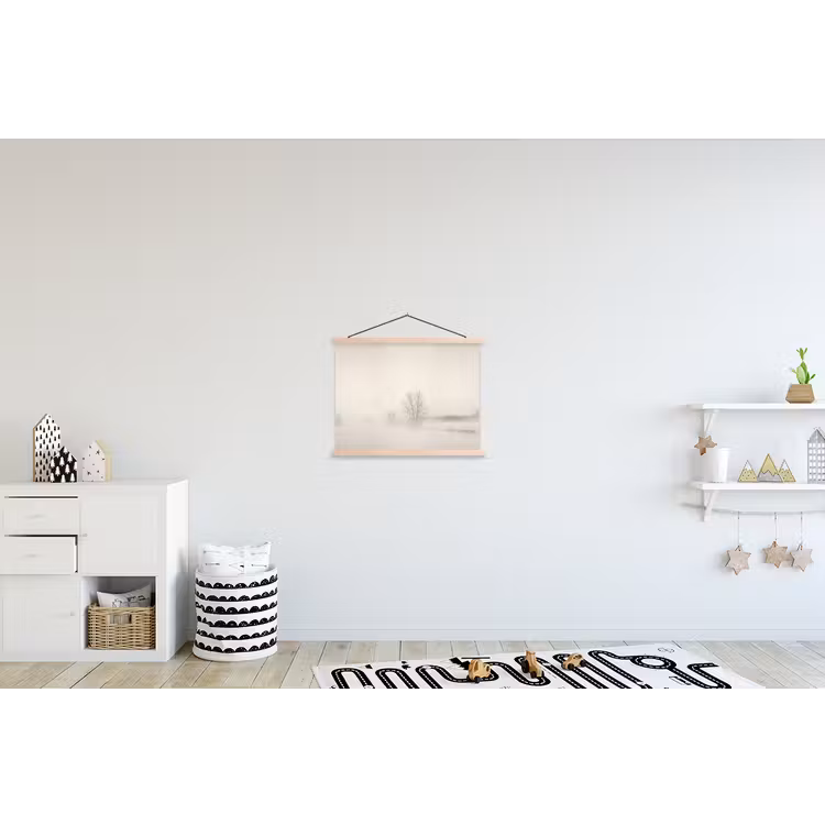 Schoolplaat - Boom - Mist - Sneeuw - Winter - Minimalistisch — 3