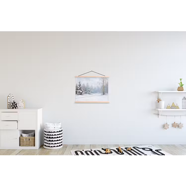 Schoolplaat - Bospad - Dennen - Sneeuw - Winter - Rustgevend — 3