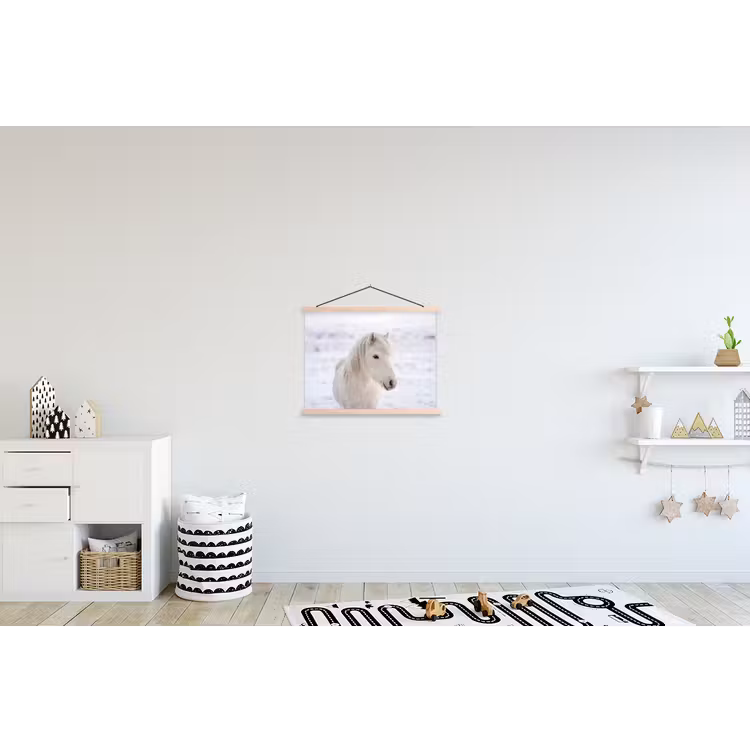 Schoolplaat - Paard - Kop - Winter - Dieren - Wit — 3