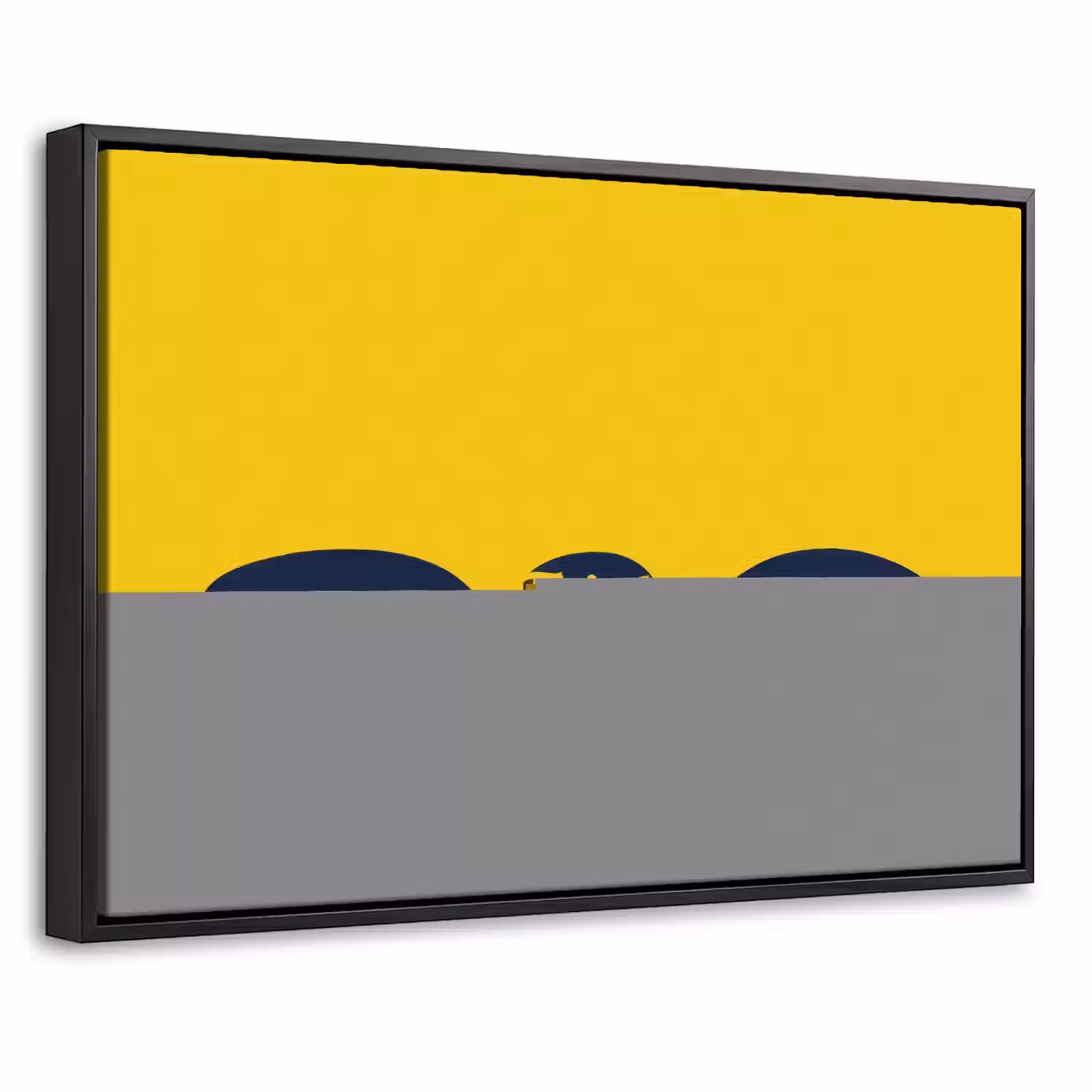Canvas met lijst - Geel - Think big - Grafisch — 1