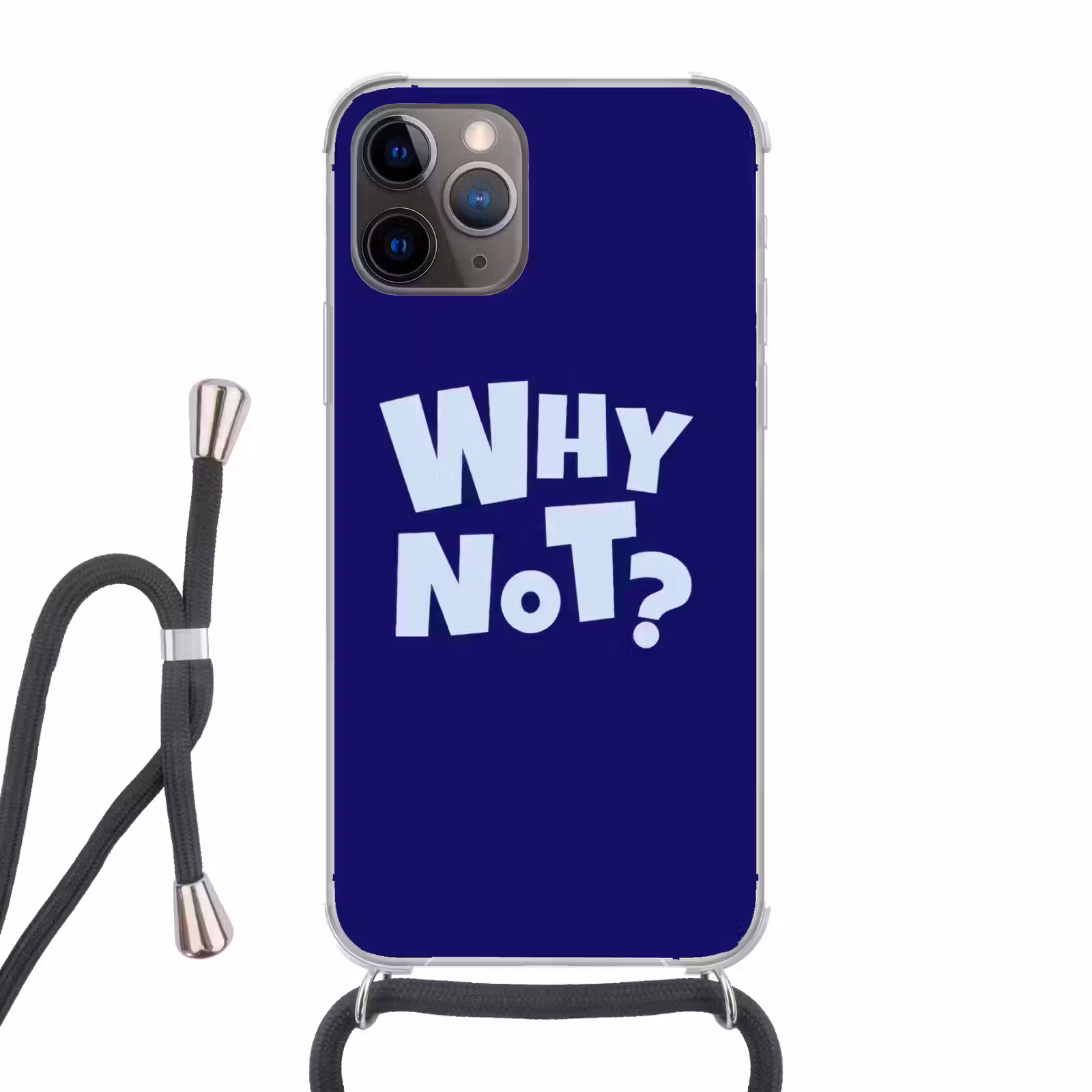 Telefoonhoesje met koord - Blauw - Why not - Minimalistisch — 1