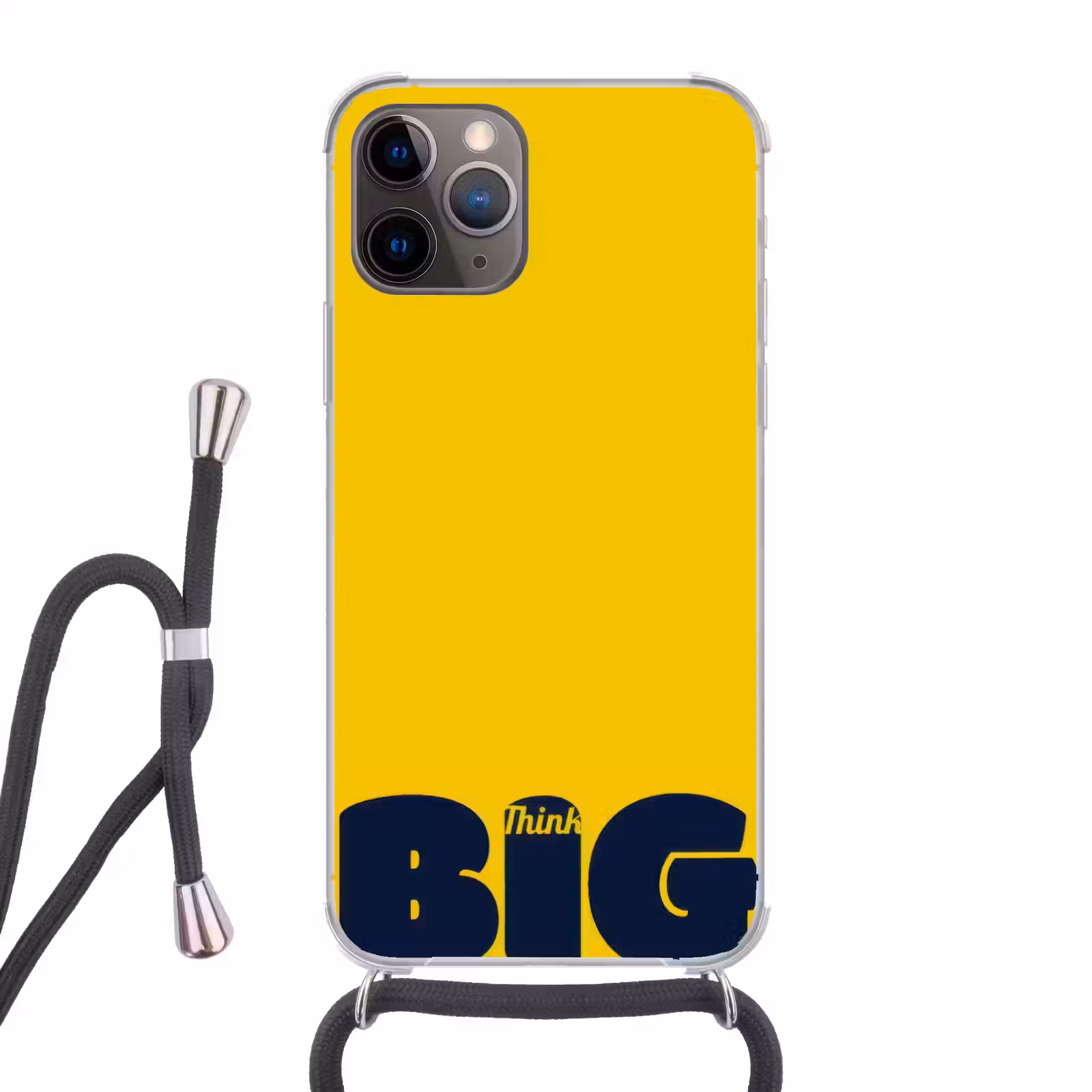 Telefoonhoesje met koord - Geel - Think big - Grafisch — 1