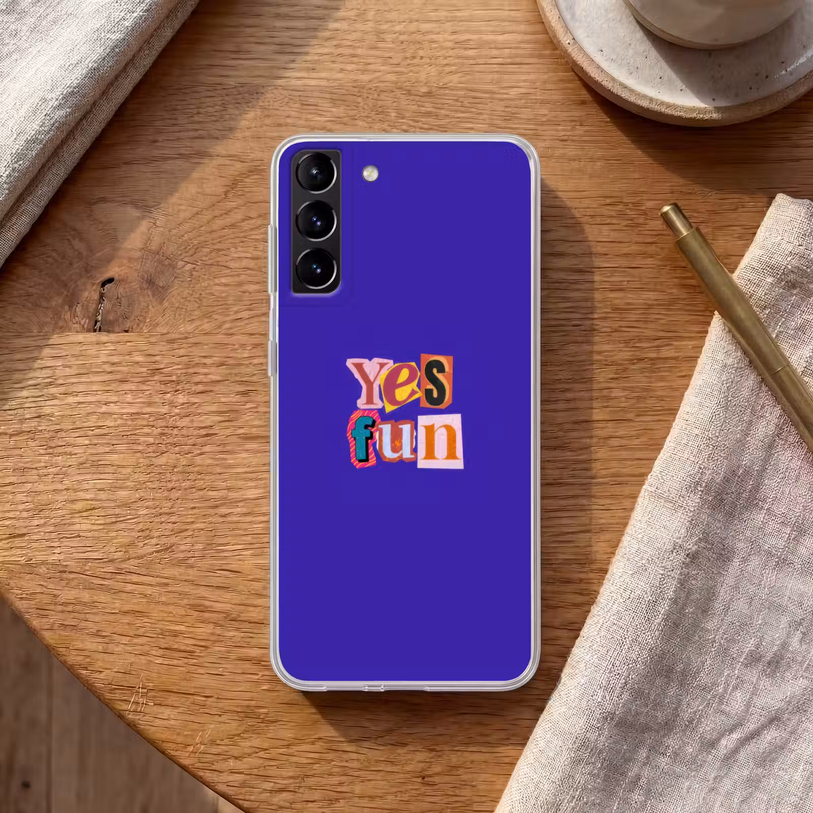 Telefoonhoesje Softcase - Yes fun - Kleurrijk - Collage-stijl — 1