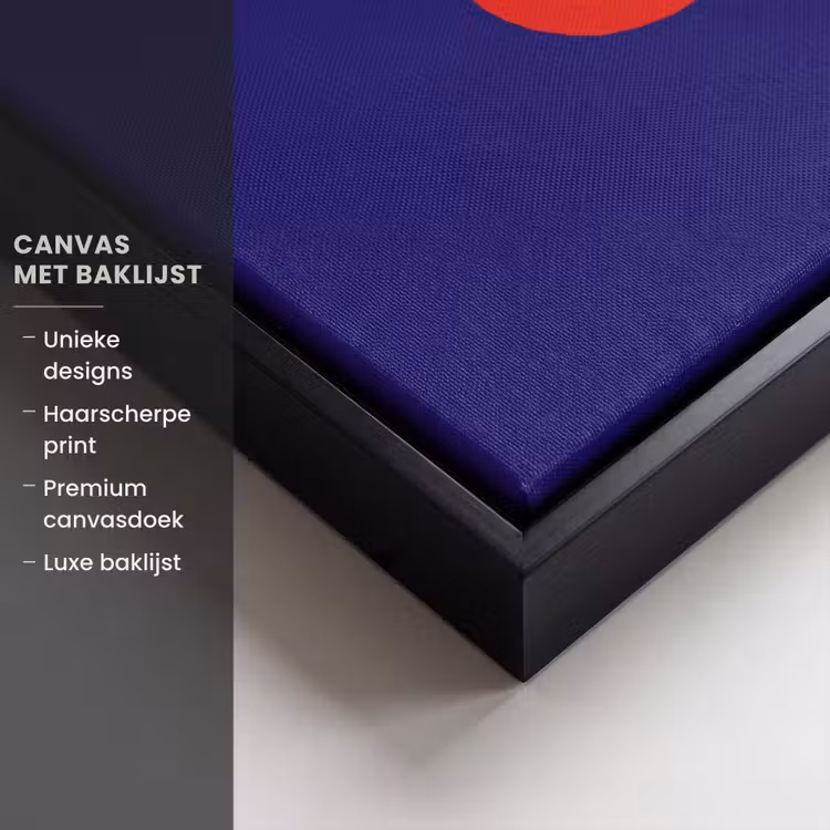 Canvas met lijst - Blauw - Geel - OH - Schaduw — 5