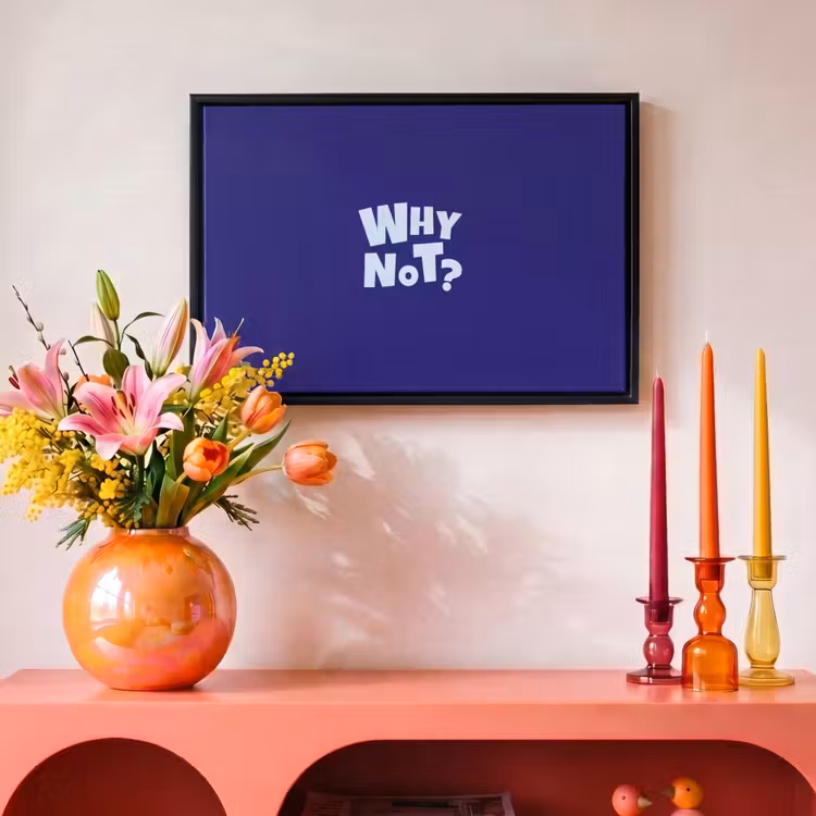 Canvas met lijst - Blauw - Why not - Minimalistisch — 4