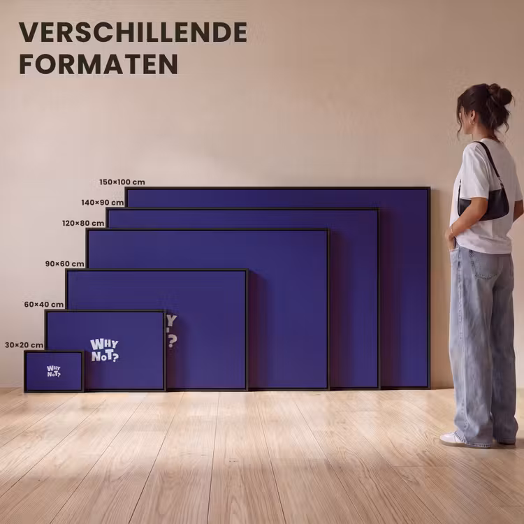 Canvas met lijst - Blauw - Why not - Minimalistisch — 7