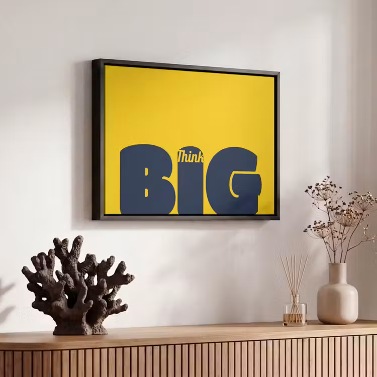 Canvas met lijst - Geel - Think big - Grafisch — 6
