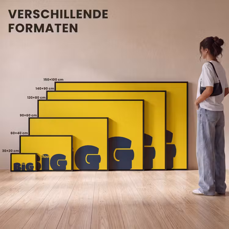 Canvas met lijst - Geel - Think big - Grafisch — 7