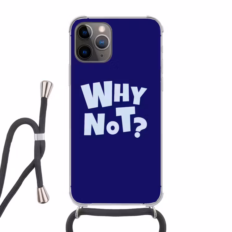 Telefoonhoesje met koord - Blauw - Why not - Minimalistisch — 1