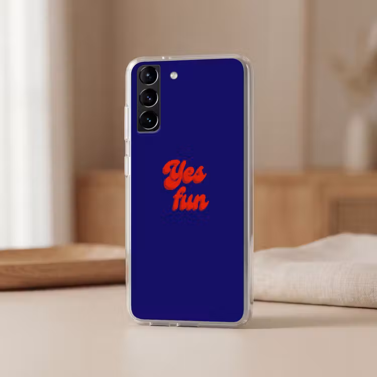 Telefoonhoesje Softcase - Blauw - Rood - Yes fun - 3D — 2