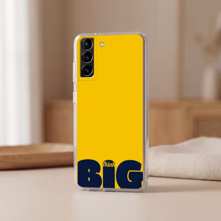 Telefoonhoesje Softcase - Geel - Think big - Grafisch — 2