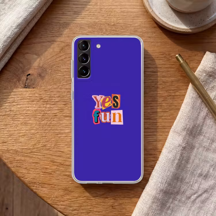 Telefoonhoesje Softcase - Yes fun - Kleurrijk - Collage-stijl — 1