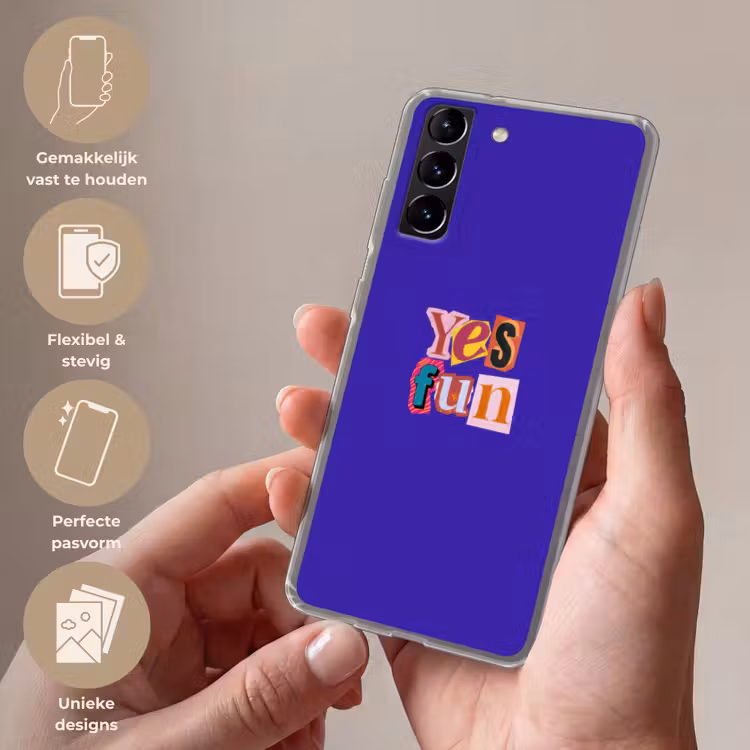 Telefoonhoesje Softcase - Yes fun - Kleurrijk - Collage-stijl — 3
