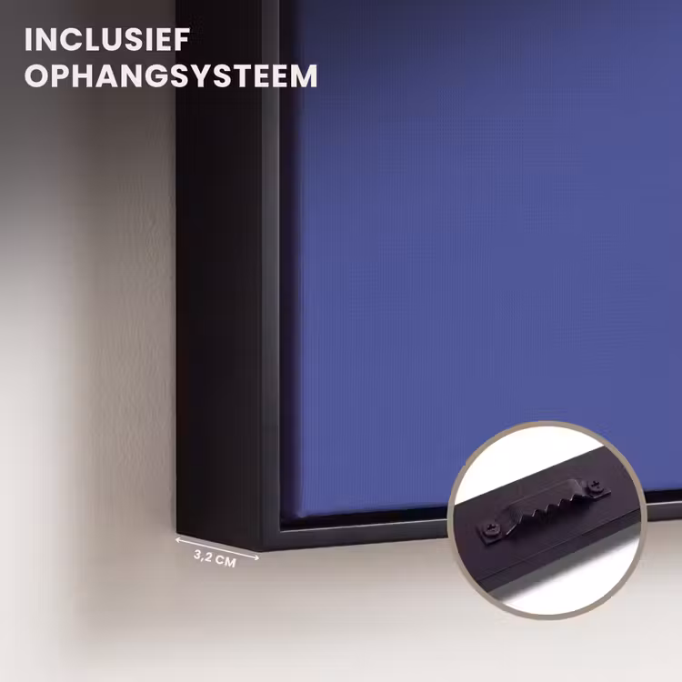 Canvas met lijst - Slow down you're doing fine - Ster - Blauw — 3