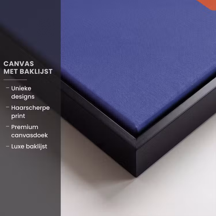 Canvas met lijst - Slow down you're doing fine - Ster - Blauw — 5