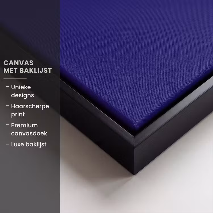 Canvas met lijst - Why not - Blauw - Handgeschreven — 5