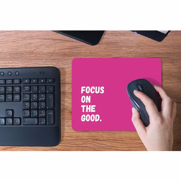 Muismat - Focus on the good - Roze - Simple — 3
