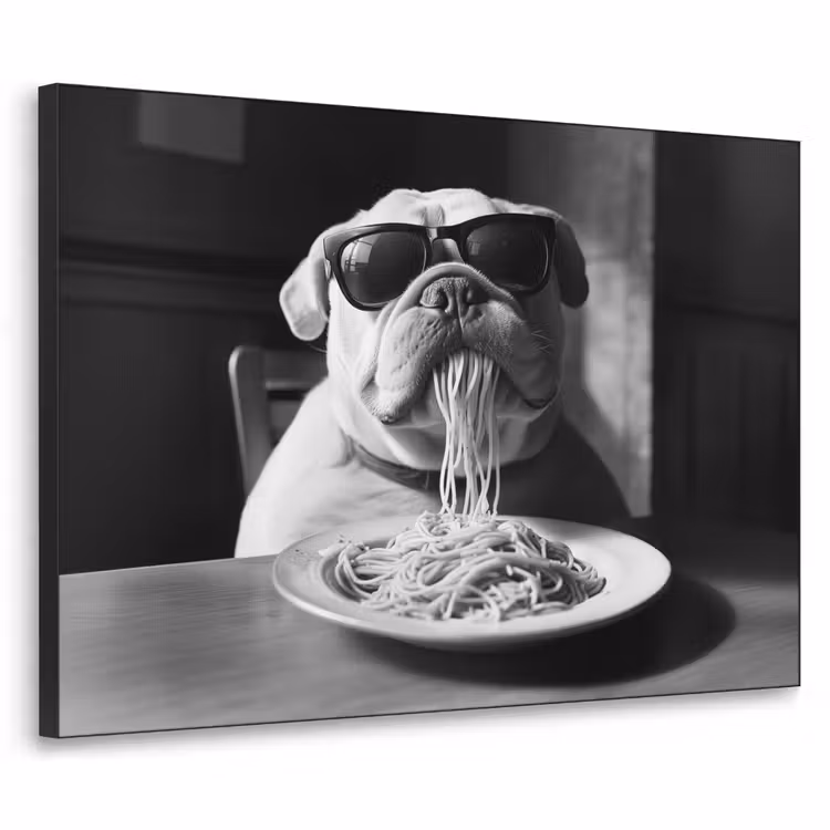 Art Frame - Hond - Bulldog - Pasta - Bril - Stoer - Dieren — 1