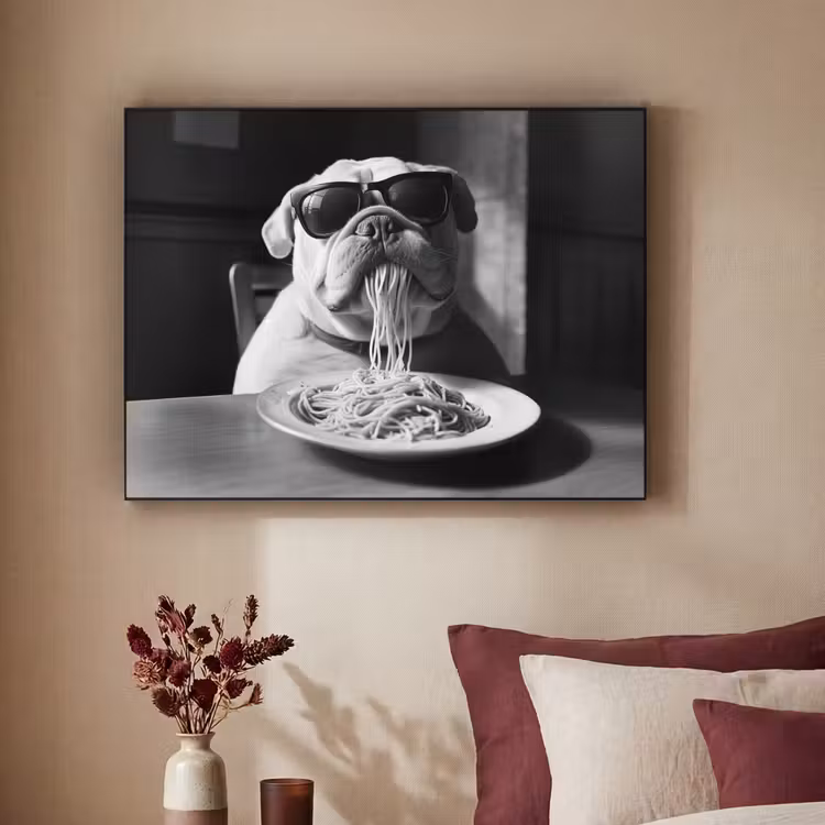 Art Frame - Hond - Bulldog - Pasta - Bril - Stoer - Dieren — 3