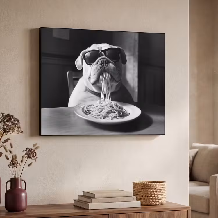 Art Frame - Hond - Bulldog - Pasta - Bril - Stoer - Dieren — 7