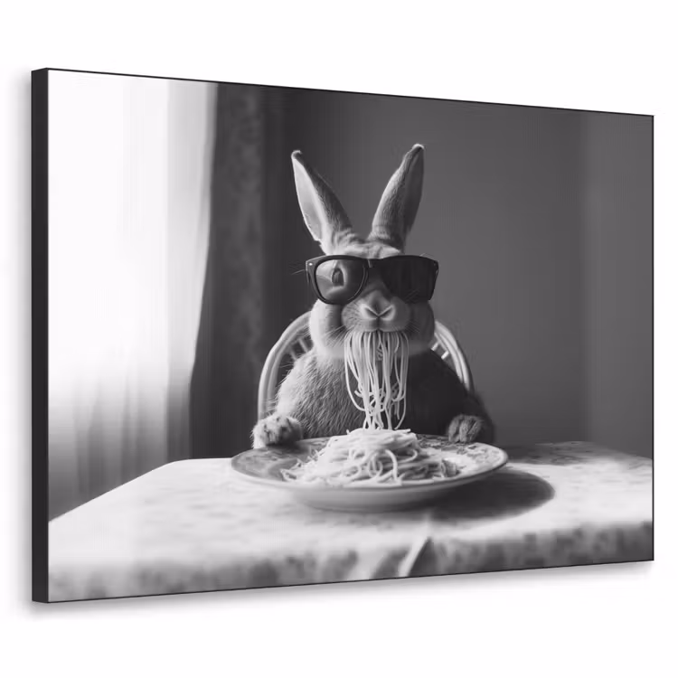 Art Frame - Konijn - Bunny - Zonnebril - Tafelkleed - Pasta - Schattig — 1