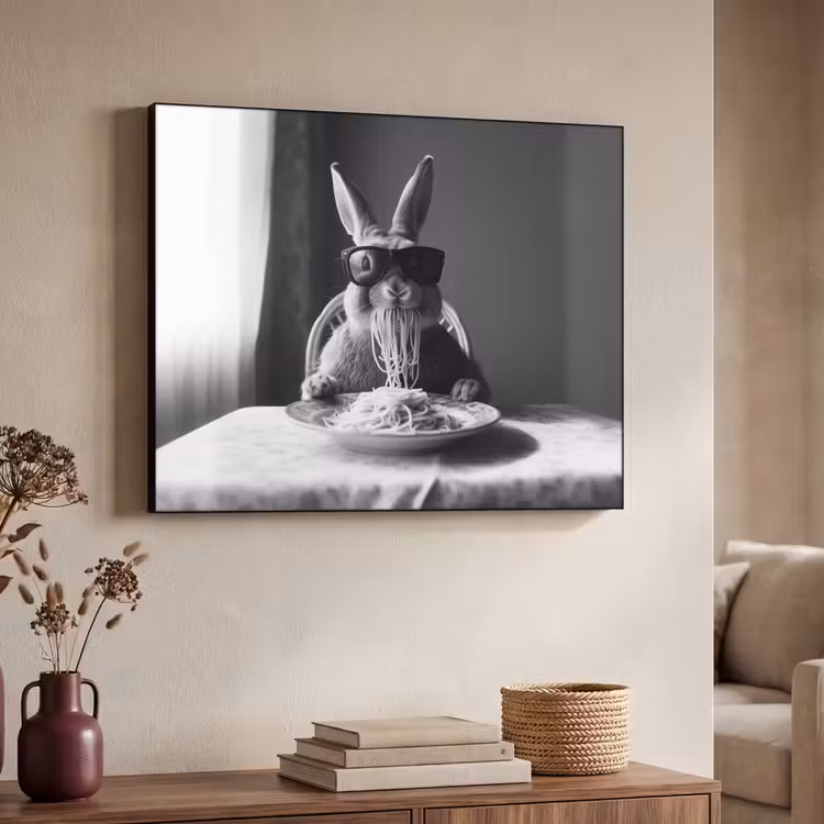 Art Frame - Konijn - Bunny - Zonnebril - Tafelkleed - Pasta - Schattig — 7