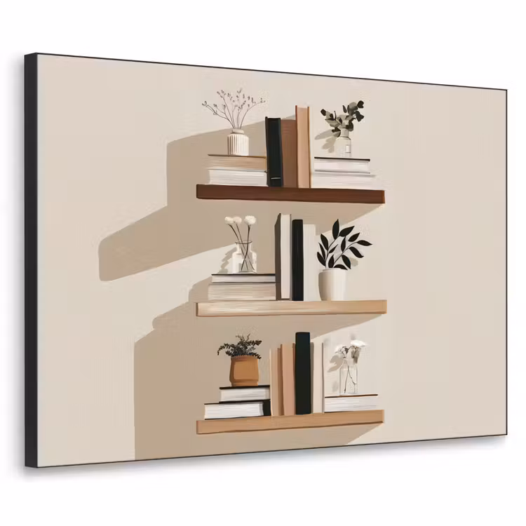 Art Frame - Plankjes - Boeken - Vaasjes - Planten — 1