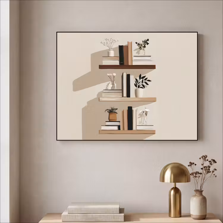Art Frame - Plankjes - Boeken - Vaasjes - Planten — 5