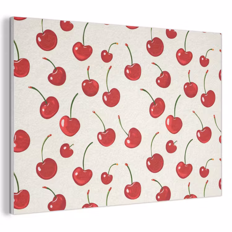 Akoestisch schilderij - Kersen - Minimalistisch - Rood — 1