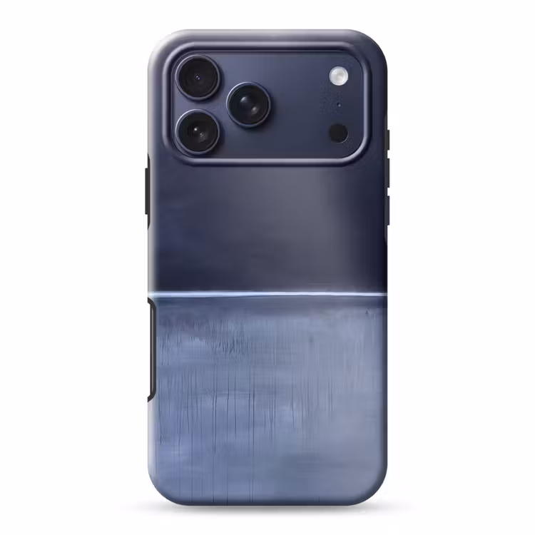 Telefoonhoesje Toughcase - Abstract - Horizontale lijn - Minimalistisch - Donkerblauw - Kunst — 1