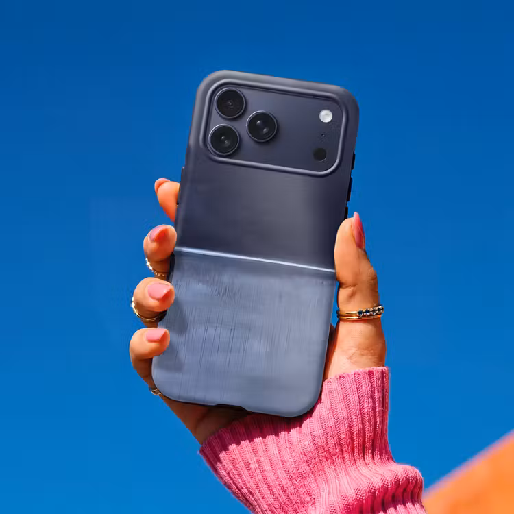 Telefoonhoesje Toughcase - Abstract - Horizontale lijn - Minimalistisch - Donkerblauw - Kunst — 2