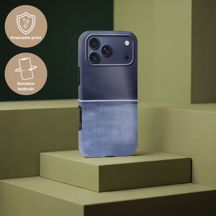 Telefoonhoesje Toughcase - Abstract - Horizontale lijn - Minimalistisch - Donkerblauw - Kunst — 7