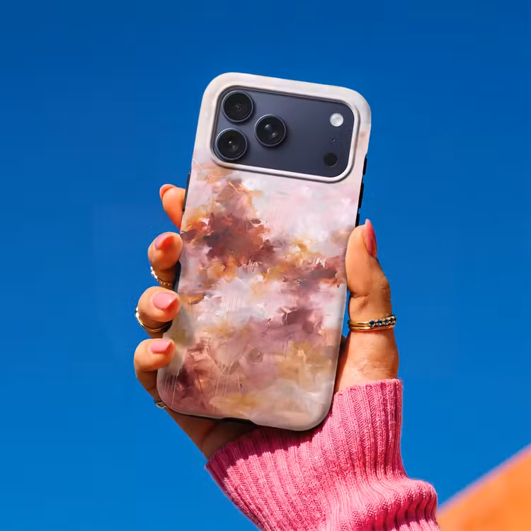 Telefoonhoesje Toughcase - Abstract - Kleurrijk - Kunst - Modern - Roze-Rood — 2