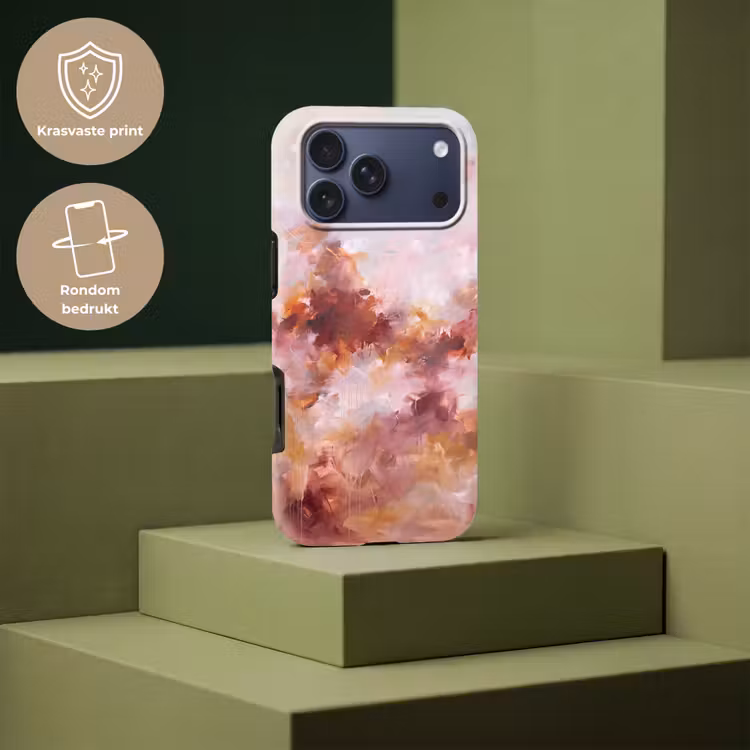 Telefoonhoesje Toughcase - Abstract - Kleurrijk - Kunst - Modern - Roze-Rood — 7