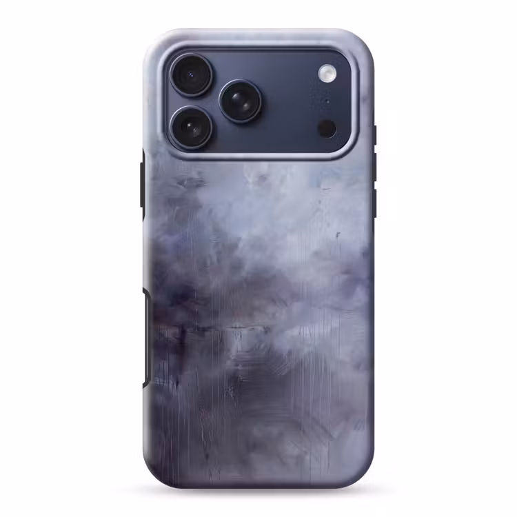Telefoonhoesje Toughcase - Abstract - Kwaststreken - Modern - Kunst - Grijs — 1