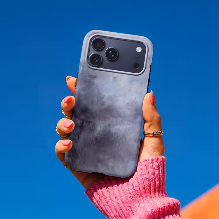 Telefoonhoesje Toughcase - Abstract - Kwaststreken - Modern - Kunst - Grijs — 2