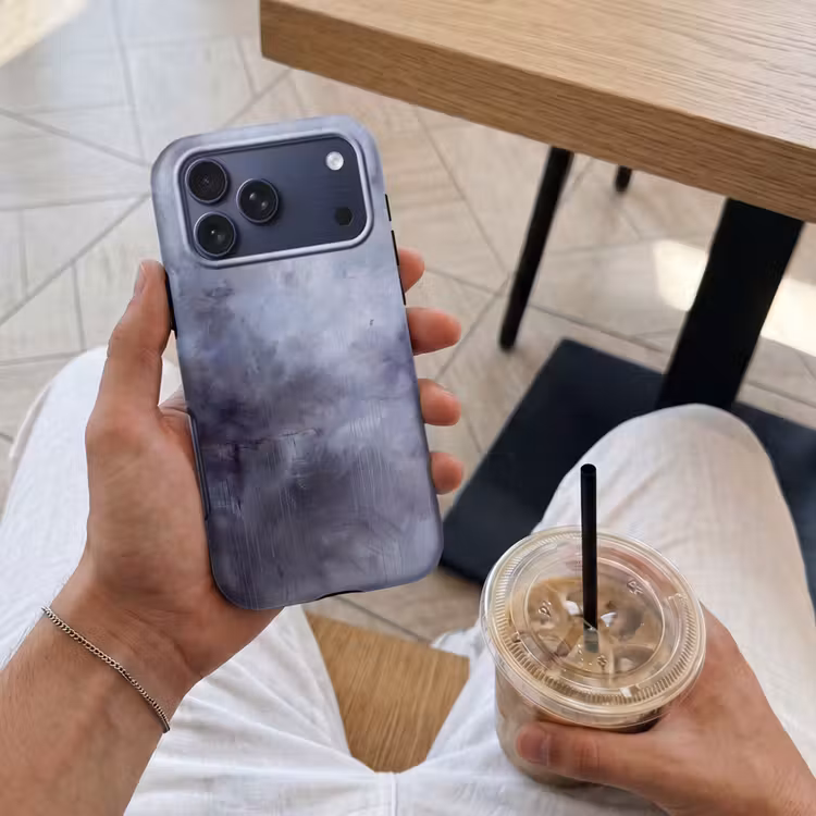 Telefoonhoesje Toughcase - Abstract - Kwaststreken - Modern - Kunst - Grijs — 4