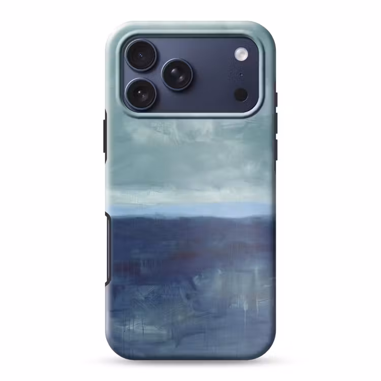 Telefoonhoesje Toughcase - Abstract - Lagen - Rust - Modern - Blauw — 1