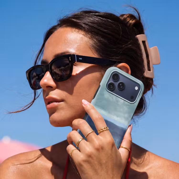 Telefoonhoesje Toughcase - Abstract - Lagen - Rust - Modern - Blauw — 6