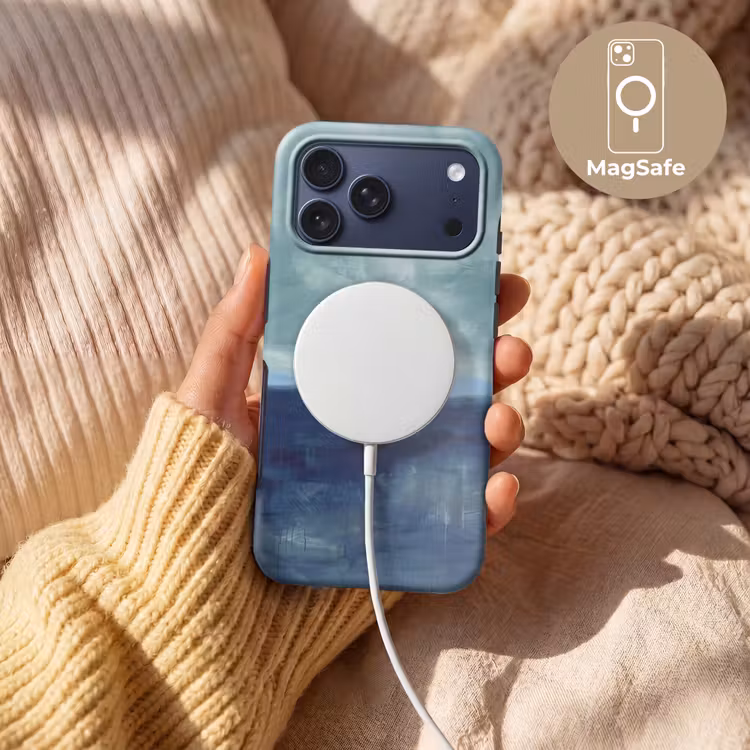 Telefoonhoesje Toughcase - Abstract - Lagen - Rust - Modern - Blauw — 8