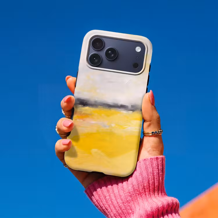 Telefoonhoesje Toughcase - Abstract - Landschap - Modern - Geel — 2