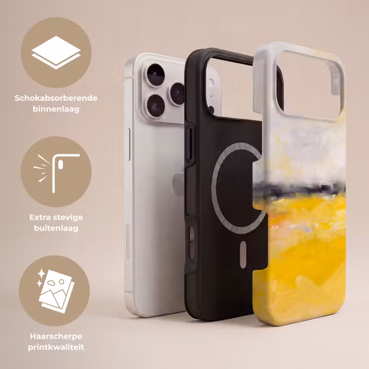 Telefoonhoesje Toughcase - Abstract - Landschap - Modern - Geel — 3