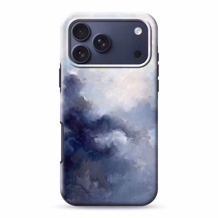 Telefoonhoesje Toughcase - Abstract - Wolken - Modern - Blauw - Kunst — 1