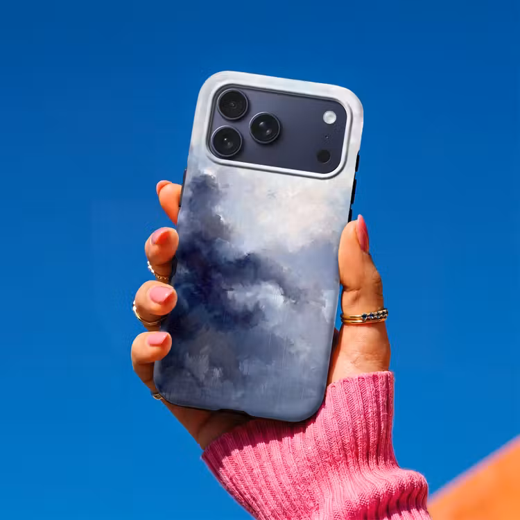 Telefoonhoesje Toughcase - Abstract - Wolken - Modern - Blauw - Kunst — 2