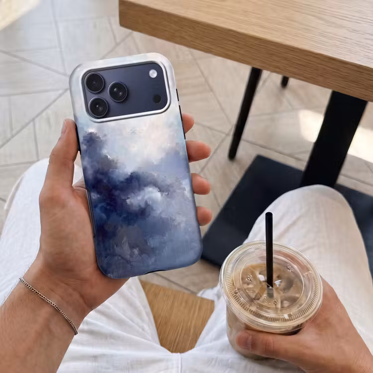 Telefoonhoesje Toughcase - Abstract - Wolken - Modern - Blauw - Kunst — 4