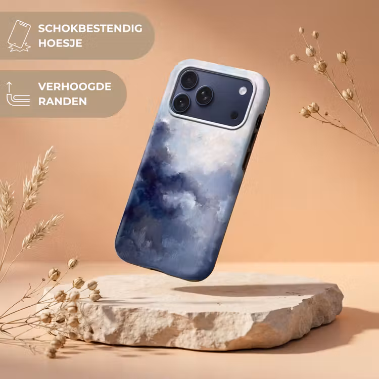 Telefoonhoesje Toughcase - Abstract - Wolken - Modern - Blauw - Kunst — 5