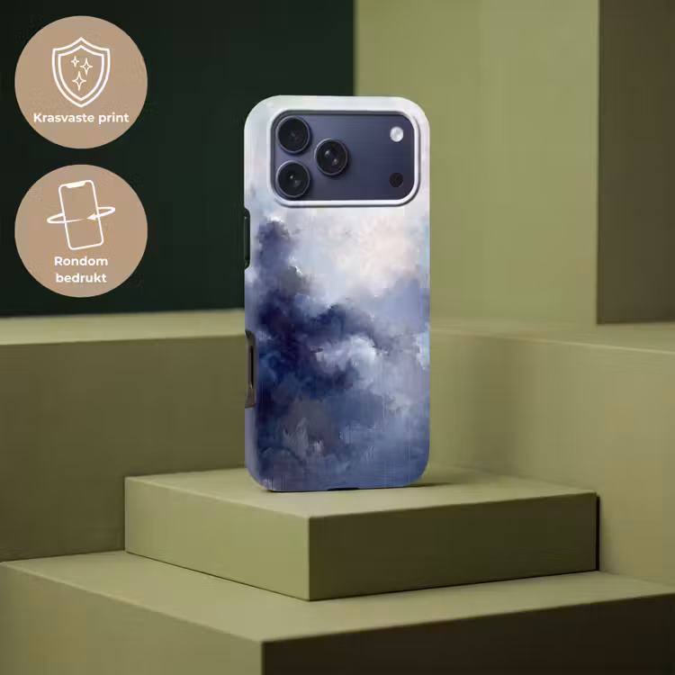 Telefoonhoesje Toughcase - Abstract - Wolken - Modern - Blauw - Kunst — 7