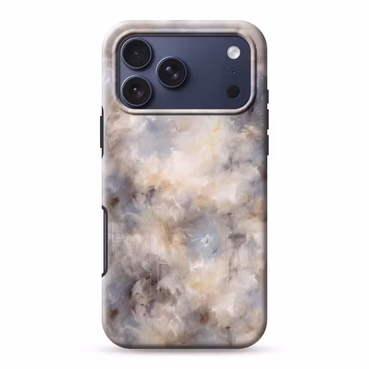 Telefoonhoesje Toughcase - Abstract - Wolken - Sfeervol - Beige - Grijs — 1
